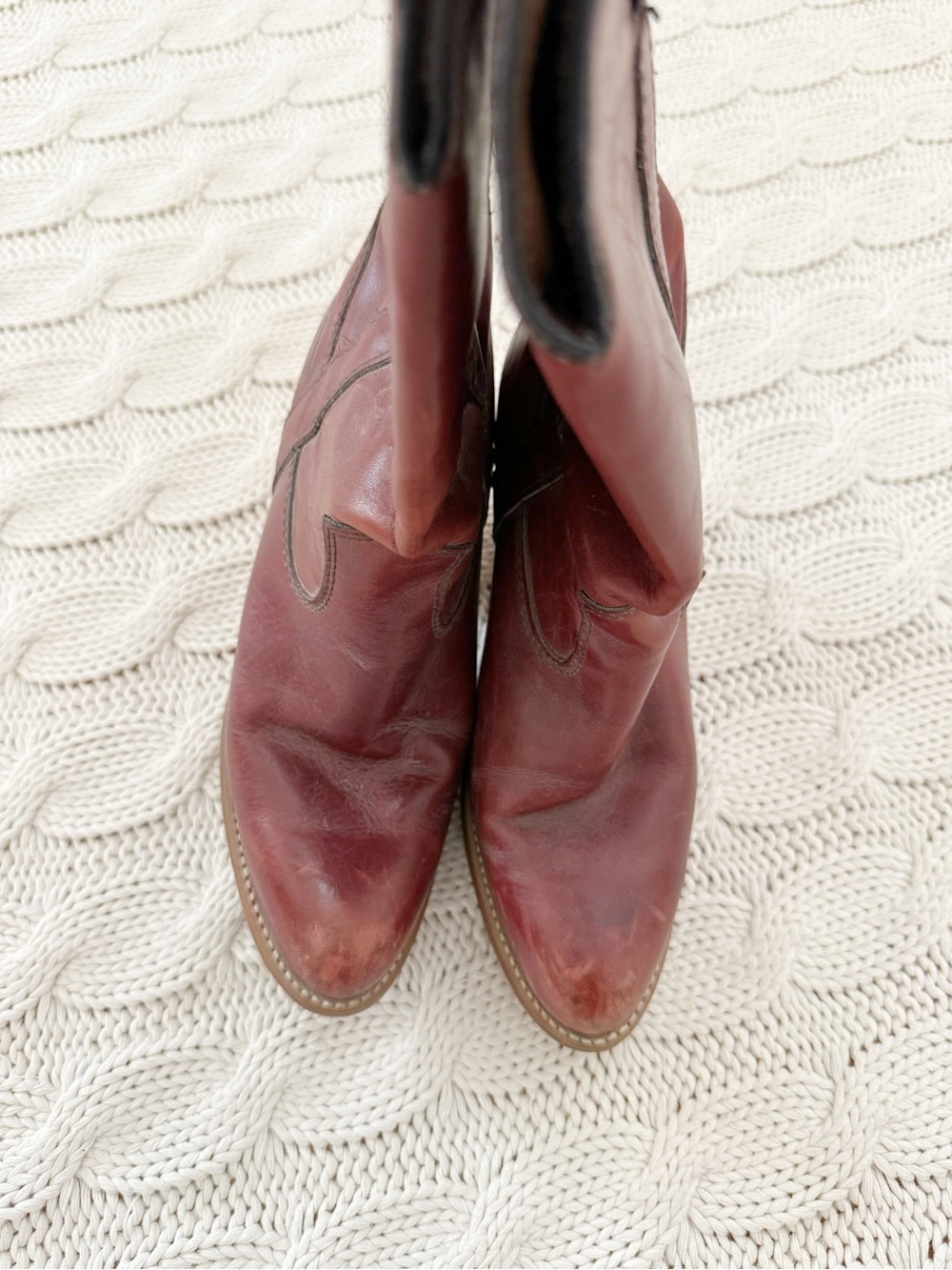 Capezio Burgundy Western Cowgirl Boots - Picture 3 of 7